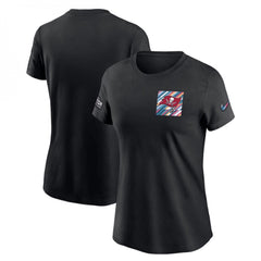 Women's Tampa Bay Buccaneers Black 2023 Crucial Catch Sideline Tri-Blend T-Shirt(Run Small) 