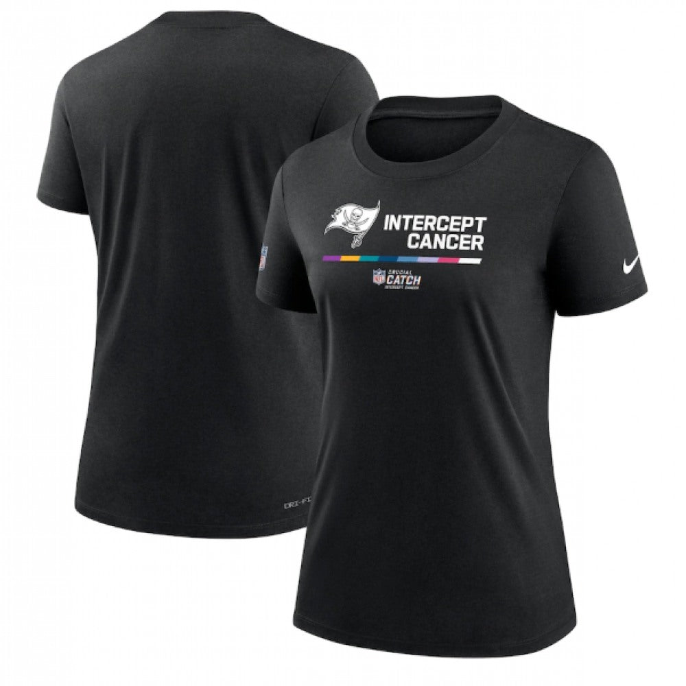 Women's Tampa Bay Buccaneers 2022 Black Crucial Catch Performance T-Shirt(Run Small) 