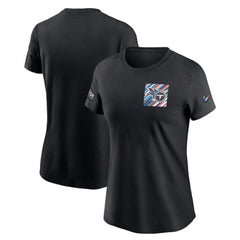 Women's Tennessee Titans Black 2023 Crucial Catch Sideline Tri-Blend T-Shirt(Run Small) 