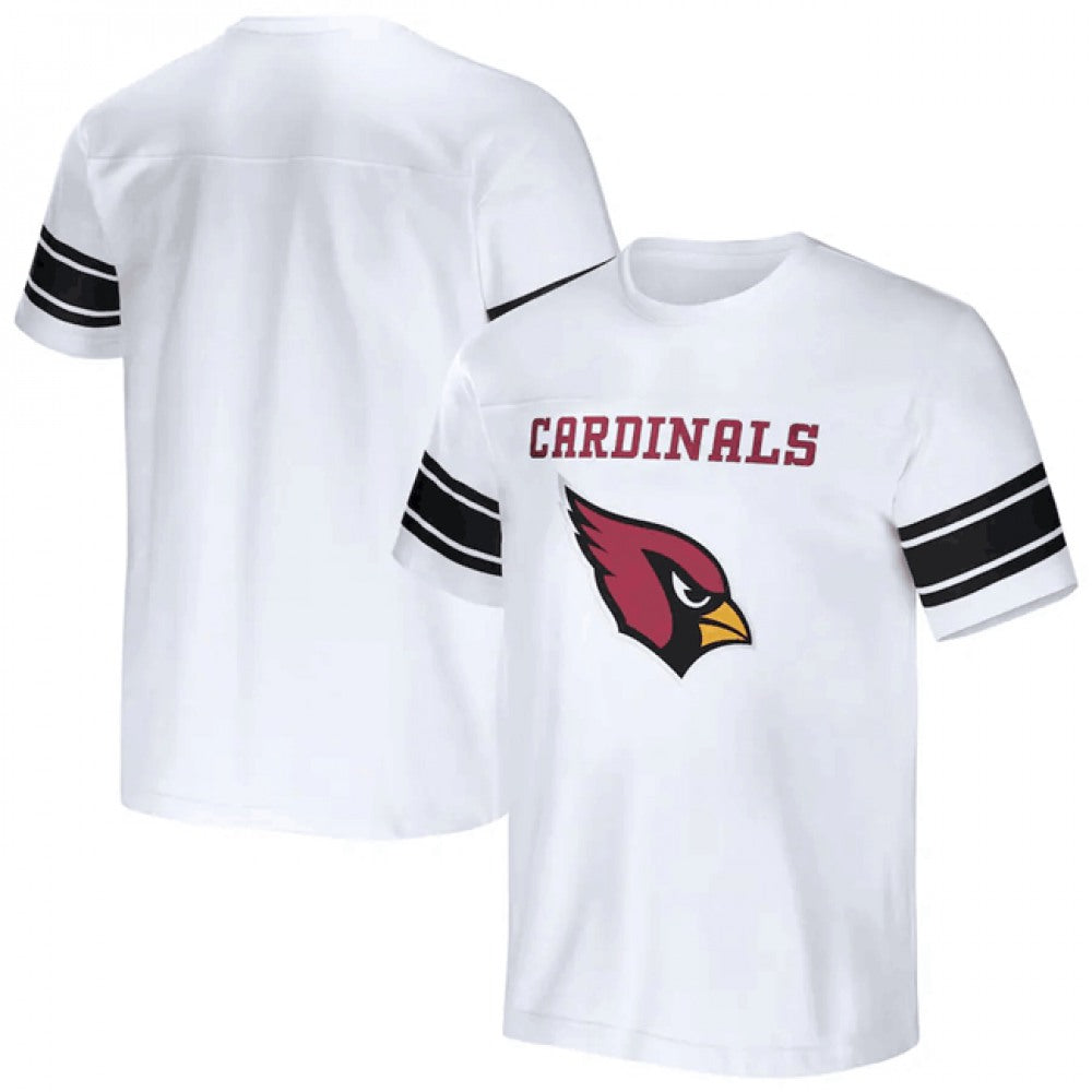 Men's Arizona Cardinals White x Darius Rucker Collection Football Striped T-Shirt 