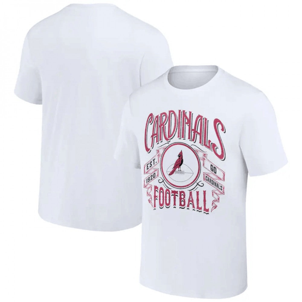 Men's Arizona Cardinals White x Darius Rucker Collection Vintage Football T-Shirt 
