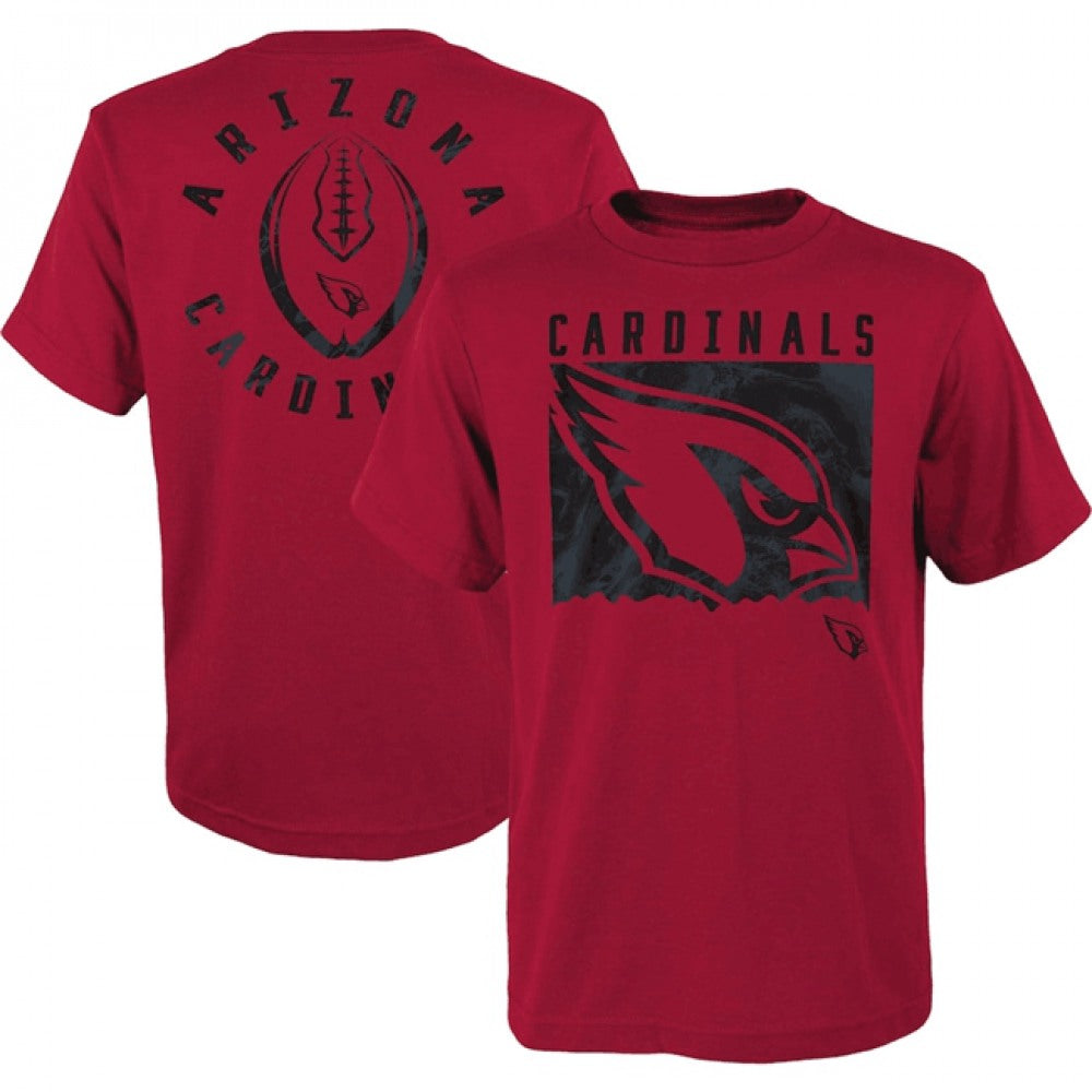 Men's Arizona Cardinals Red Preschool Liquid Camo Logo T-Shirt 