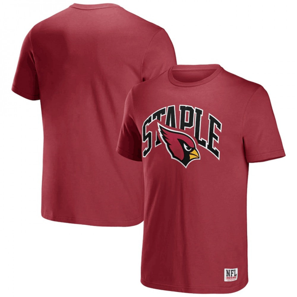 Men's Arizona Cardinals x Staple Red Logo Lockup T-Shirt 