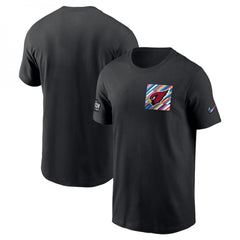 Men's Arizona Cardinals Black 2023 Crucial Catch Sideline Tri-Blend T-Shirt 