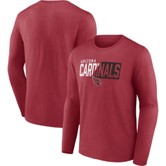 Men's Arizona Cardinals Red One Two Long Sleeve T-Shirt 