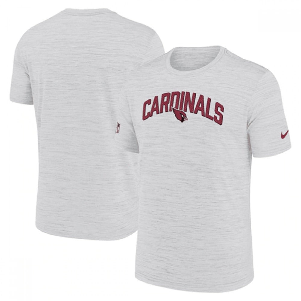 Men's Arizona Cardinals White Sideline Velocity Stack Performance T-Shirt 