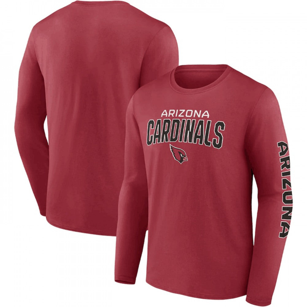 Men's Arizona Cardinals Red Go the Distance Long Sleeve T-Shirt 