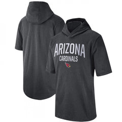 Men's Arizona Cardinals Heathered Charcoal Sideline Training Hoodie Performance T-Shirt 