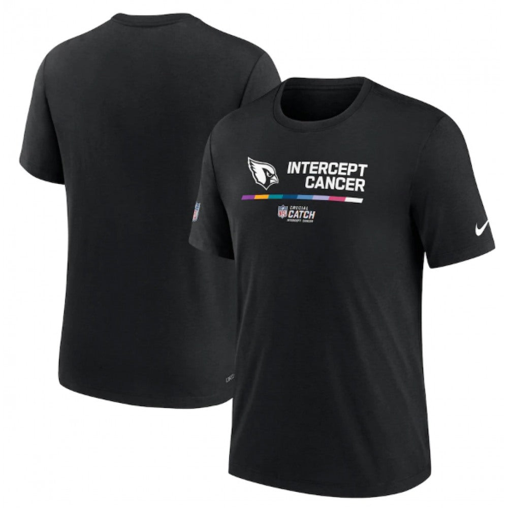 Men's Arizona Cardinals 2022 Black Crucial Catch Performance T-Shirt 