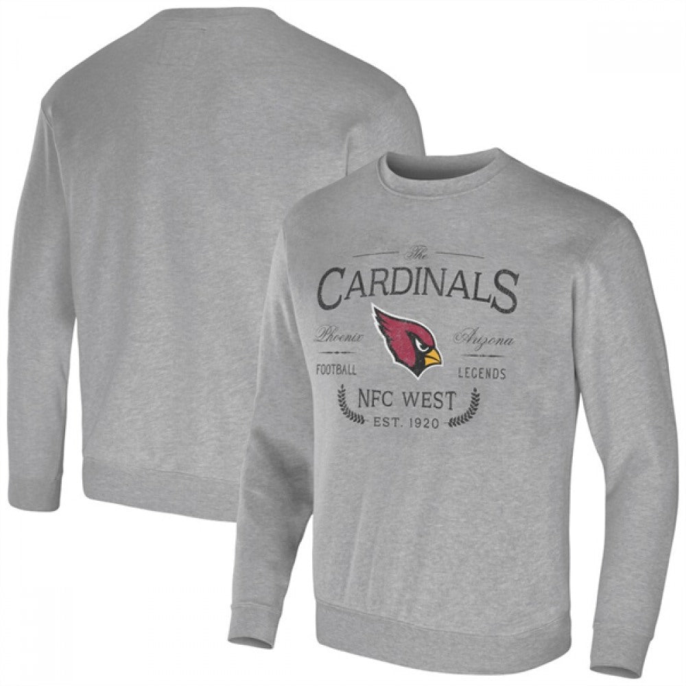 Men's Arizona Cardinals Gray Darius Rucker Collection Pullover Sweatshirt 