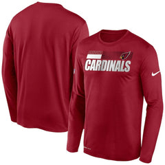 Men's Arizona Cardinals 2020 Red Sideline Impact Legend Performance Long Sleeve T-Shirt 