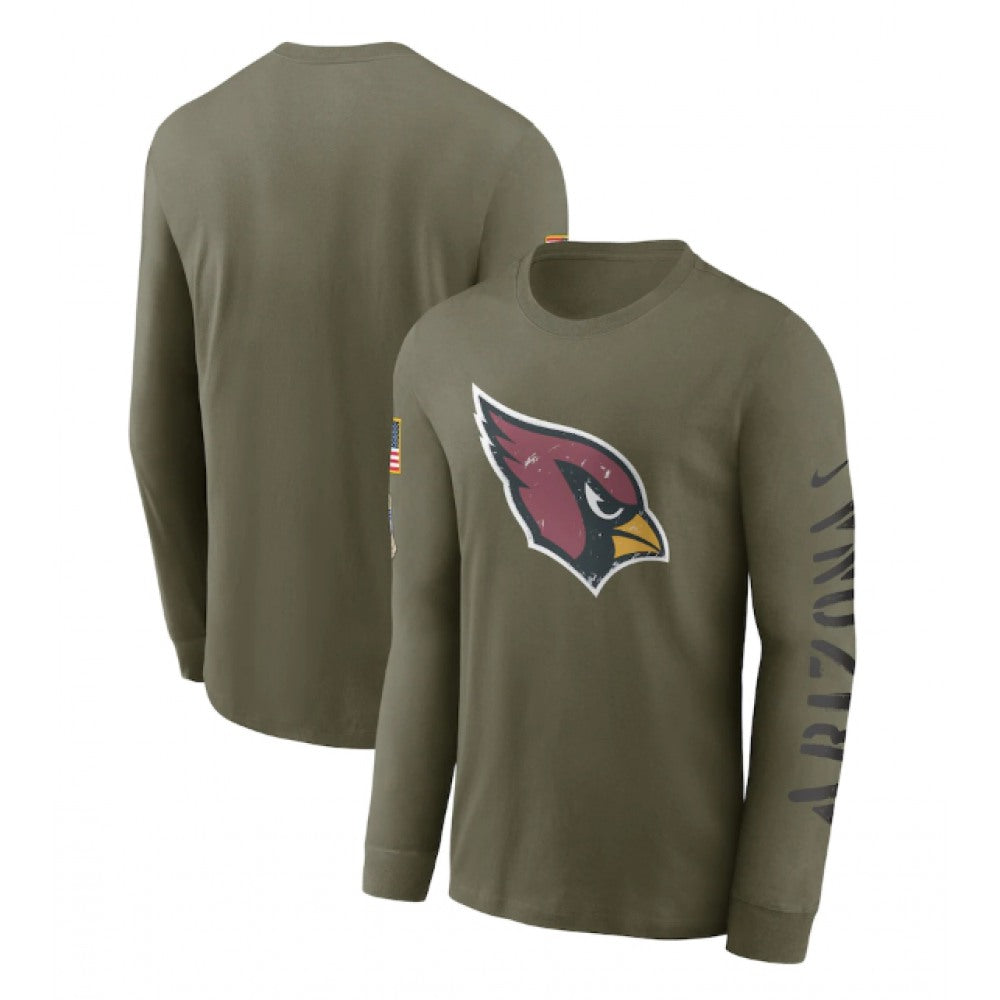 Men's Arizona Cardinals Olive 2022 Salute to Service Long Sleeve T-Shirt 