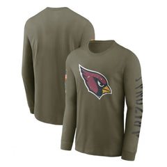 Men's Arizona Cardinals Olive 2022 Salute to Service Long Sleeve T-Shirt 