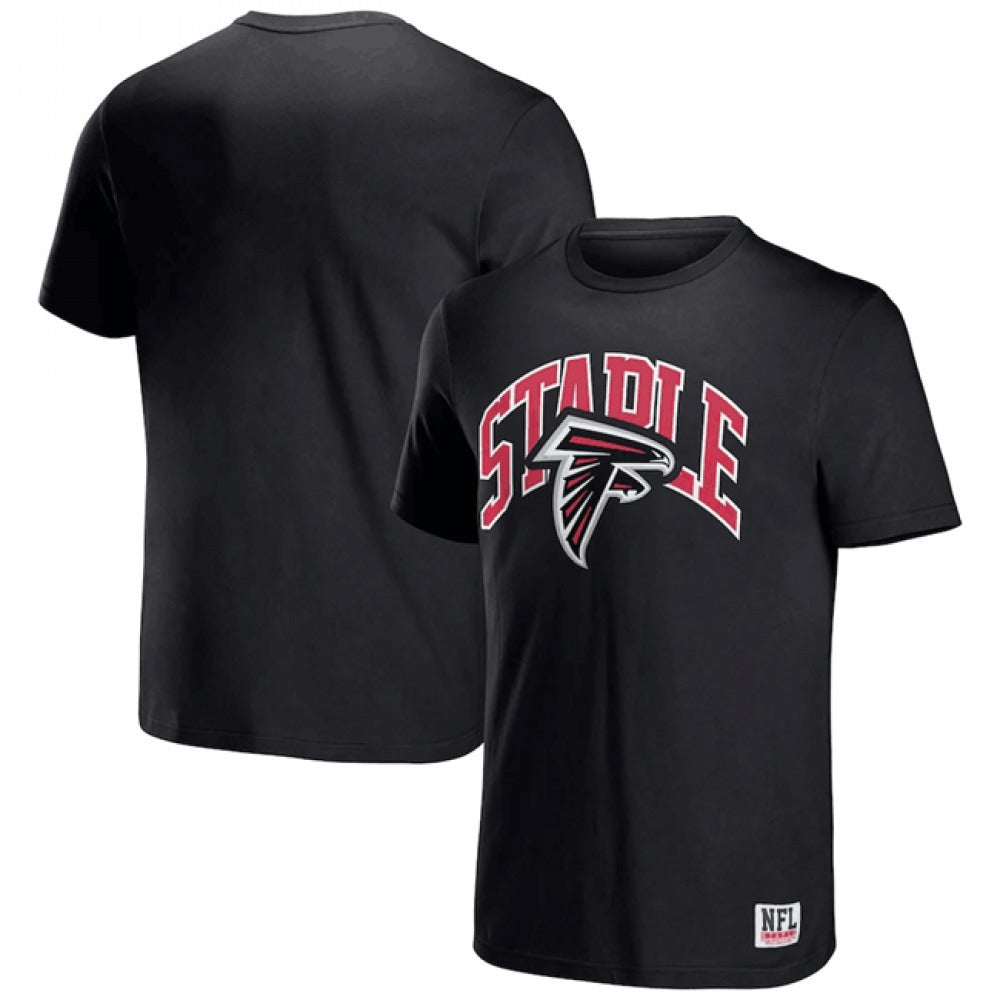 Men's Atlanta Falcons x Staple Black Logo Lockup T-Shirt 