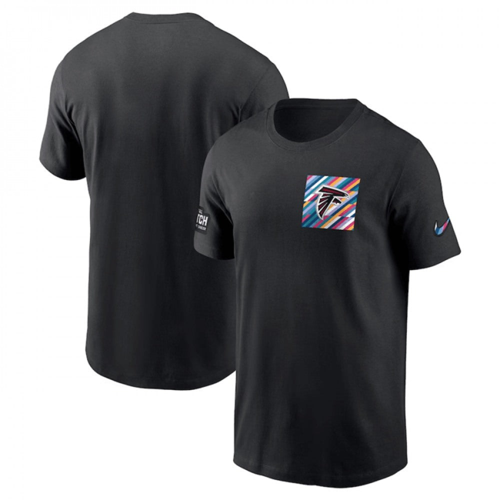 Men's Atlanta Falcons Black 2023 Crucial Catch Sideline Tri-Blend T-Shirt 
