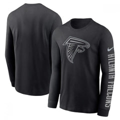 Men's Atlanta Falcons Black Long Sleeve T-Shirt 