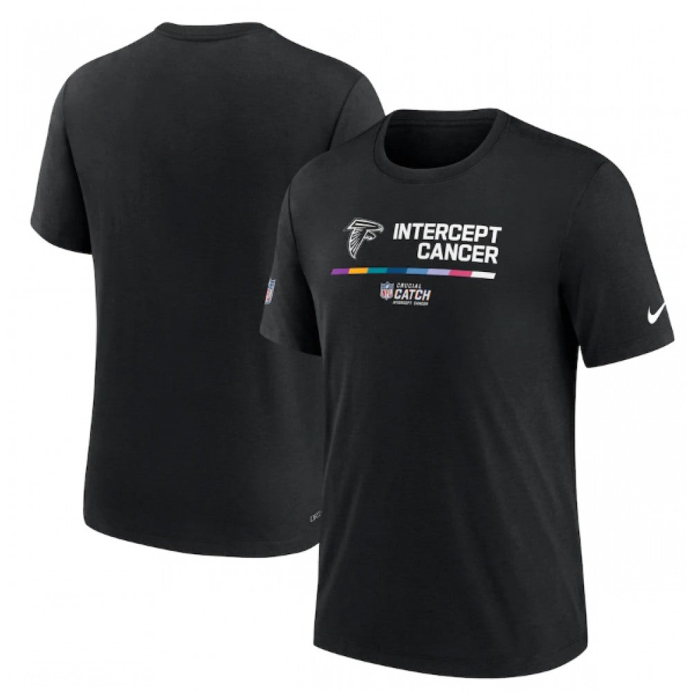 Men's Atlanta Falcons 2022 Black Crucial Catch Performance T-Shirt 