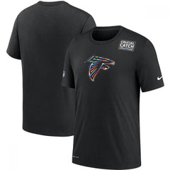 Men's Atlanta Falcons 2020 Black Sideline Crucial Catch Performance T-Shirt 