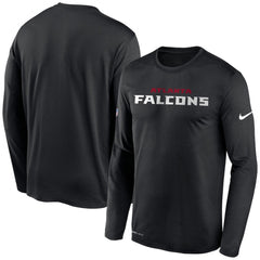 Men's Atlanta Falcons 2020 Black Sideline Impact Legend Performance Long Sleeve T-Shirt 