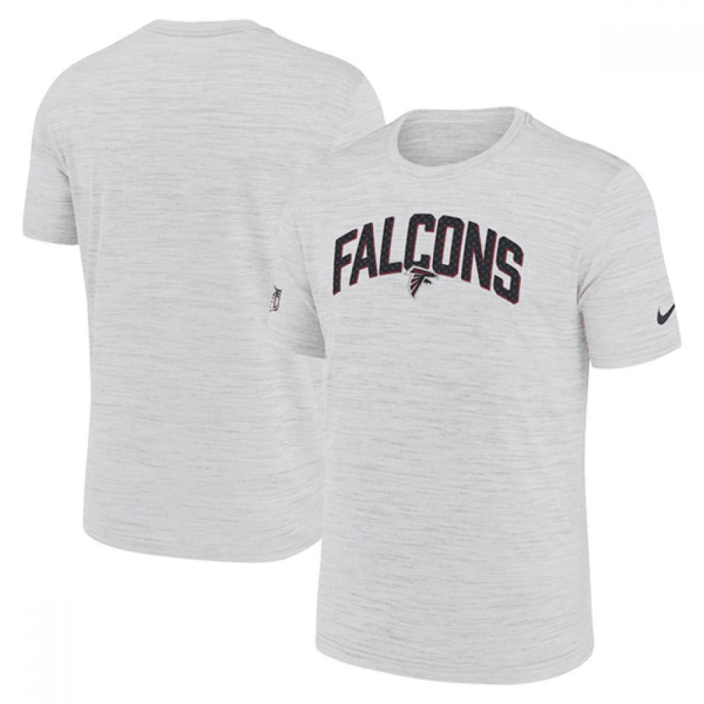 Men's Atlanta Falcons White Sideline Velocity Stack Performance T-Shirt 