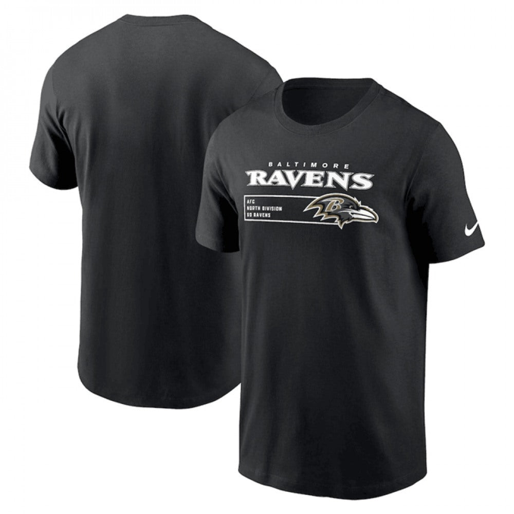 Men's Baltimore Ravens Black Division Essential T-Shirt 