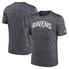 Men's Baltimore Ravens Black Sideline Velocity Stack Performance T-Shirt 