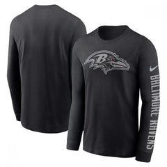 Men's Baltimore Ravens Black Long Sleeve T-Shirt 