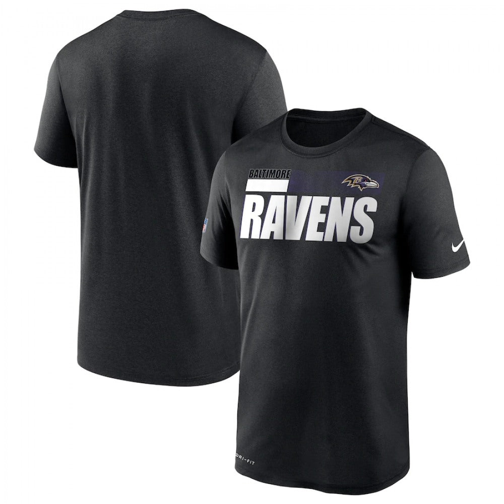 Men's Baltimore Ravens 2020 Black Sideline Impact Legend Performance T-Shirt 
