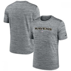 Men's Baltimore Ravens Grey Velocity Performance T-Shirt 