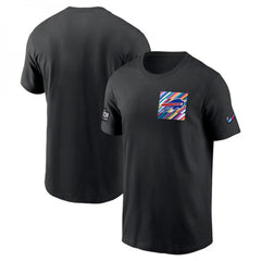 Men's Buffalo Bills Black 2023 Crucial Catch Sideline Tri-Blend T-Shirt 