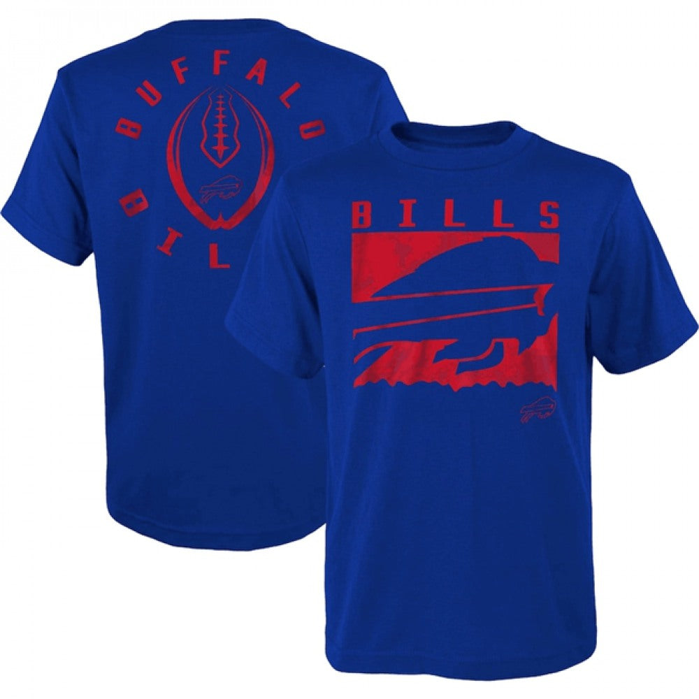 Men's Buffalo Bills Blue Preschool Liquid Camo Logo T-Shirt 