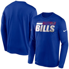Men's Buffalo Bills 2020 Blue Sideline Impact Legend Performance Long Sleeve T-Shirt 