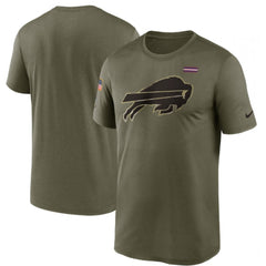 Men's Buffalo Bills 2021 Olive Salute To Service Legend Performance T-Shirt 