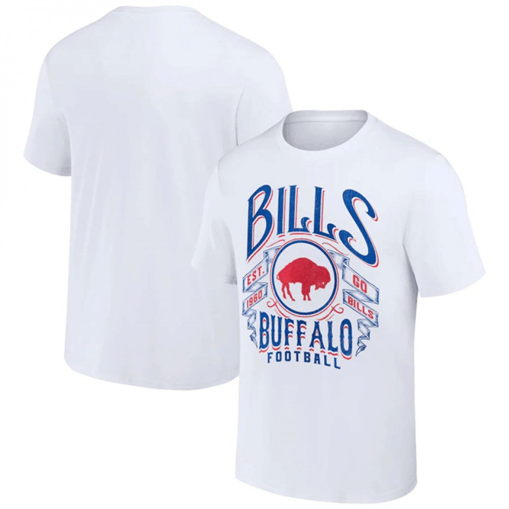 Men's Buffalo Bills White x Darius Rucker Collection Vintage Football T-Shirt 