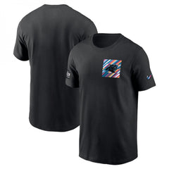 Men's Carolina Panthers Black 2023 Crucial Catch Sideline Tri-Blend T-Shirt 