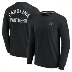 Men's Carolina Panthers Black Signature Unisex Super Soft Long Sleeve T-Shirt 