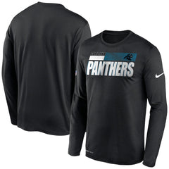 Men's Carolina Panthers 2020 Black Sideline Impact Legend Performance Long Sleeve T-Shirt 