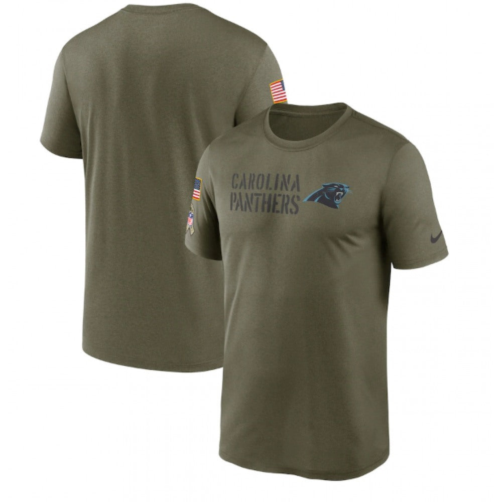 Men's Carolina Panthers Olive 2022 Salute to Service Legend Team T-Shirt 