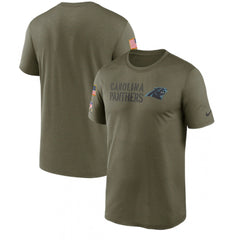 Men's Carolina Panthers Olive 2022 Salute to Service Legend Team T-Shirt 