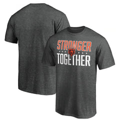 Men's Chicago Bears Heather Charcoal Stronger Together Space Dye T-Shirt 