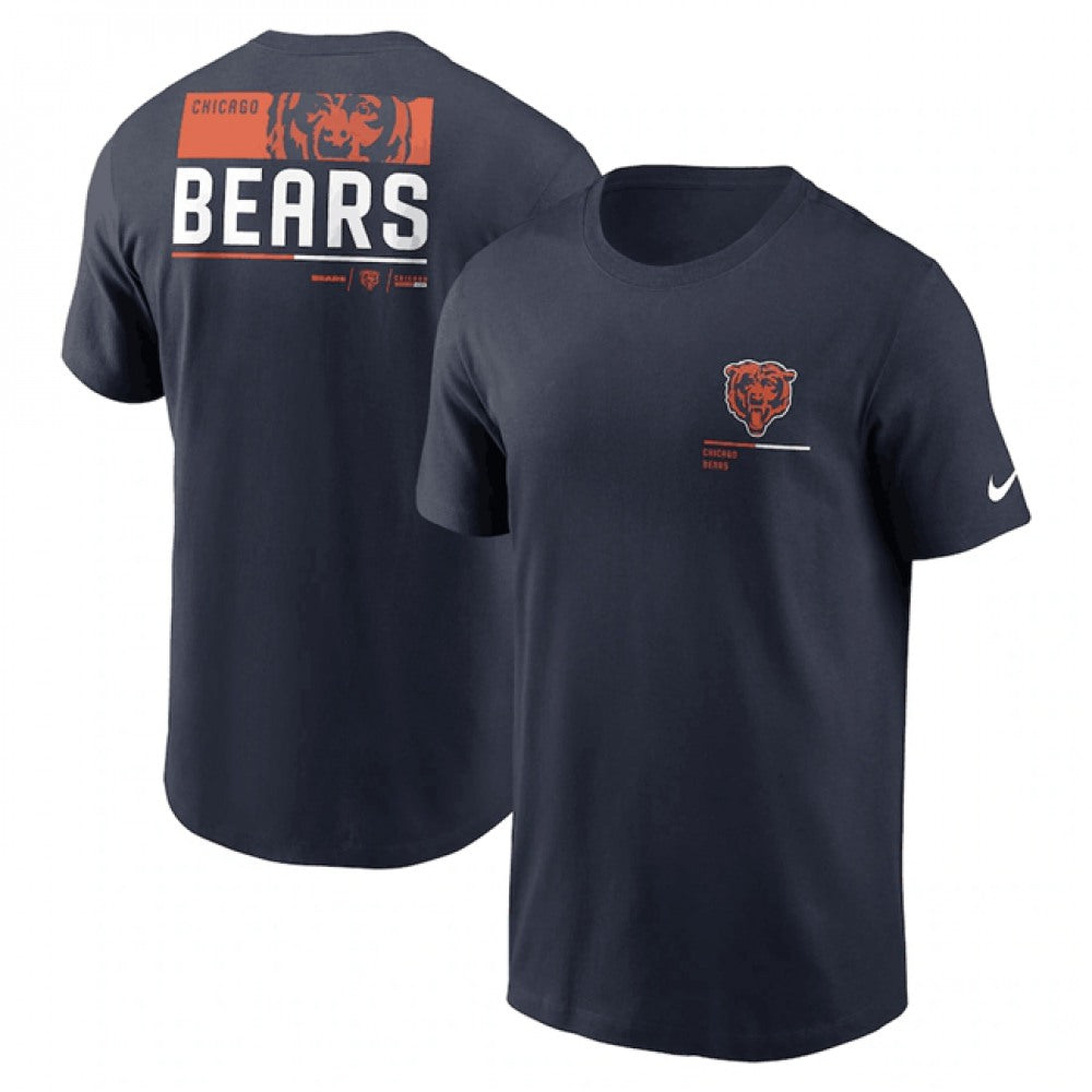 Men's Chicago Bears Navy Team Incline T-Shirt 