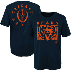 Men's Chicago Bears Navy Preschool Liquid Camo Logo T-Shirt 