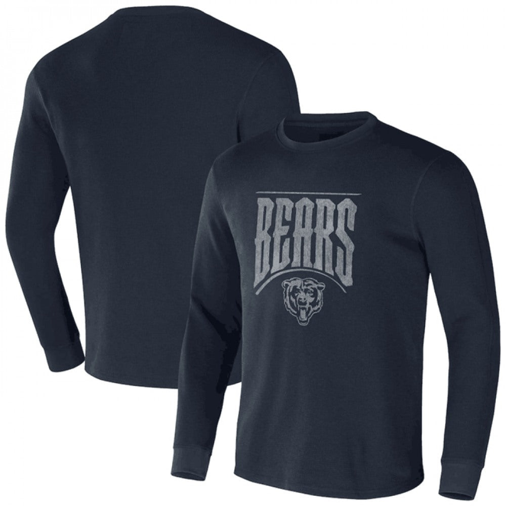 Men's Chicago Bears X Darius Rucker Collection Navy Long Sleeve Thermal T-Shirt 