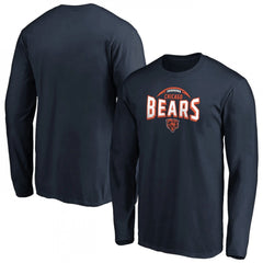 Men's Chicago Bears Navy Clamp Down Long Sleeve T-Shirt 