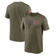 Men's Chicago Bears Olive 2022 Salute to Service Legend Team T-Shirt 