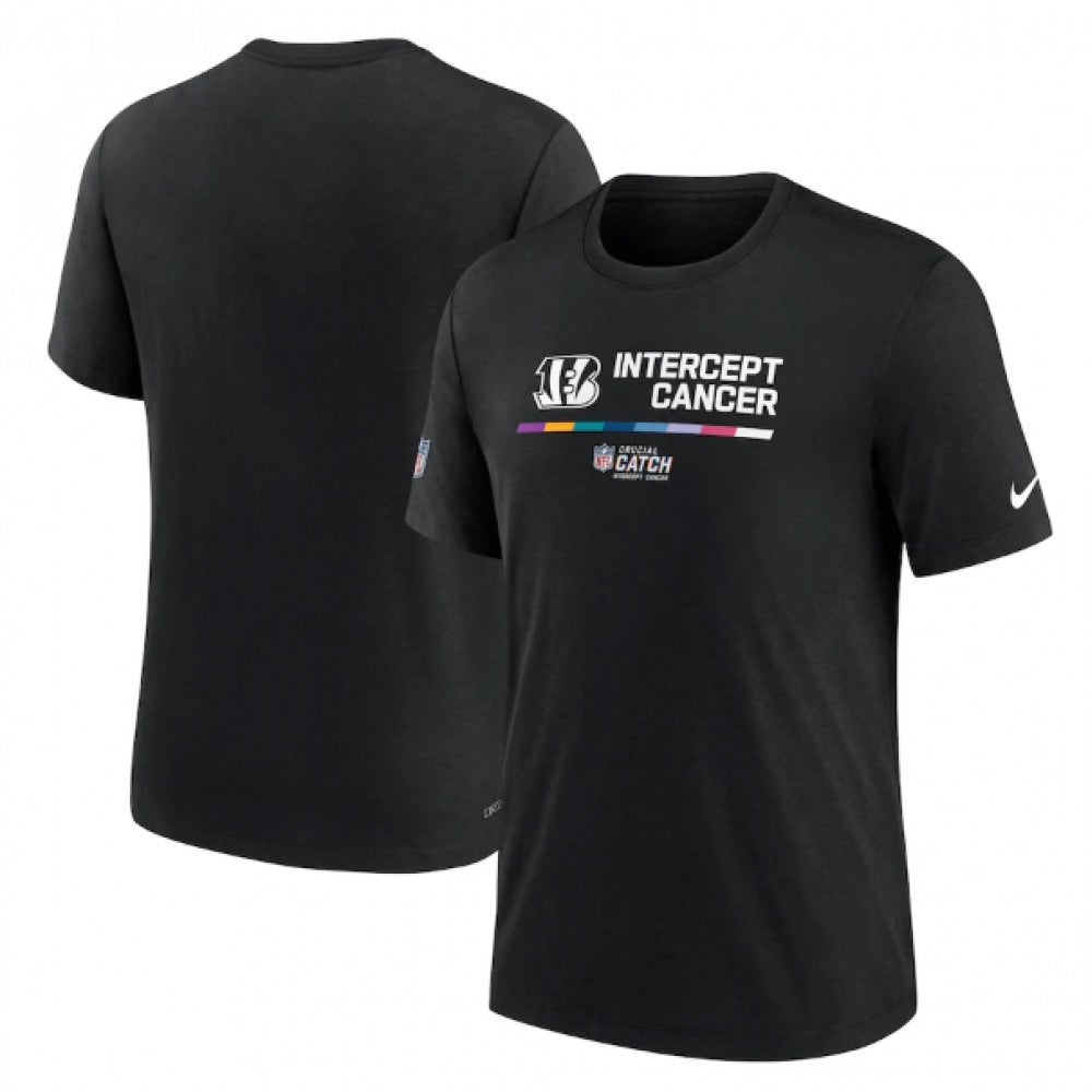 Men's Cincinnati Bengals 2022 Black Crucial Catch Performance T-Shirt 