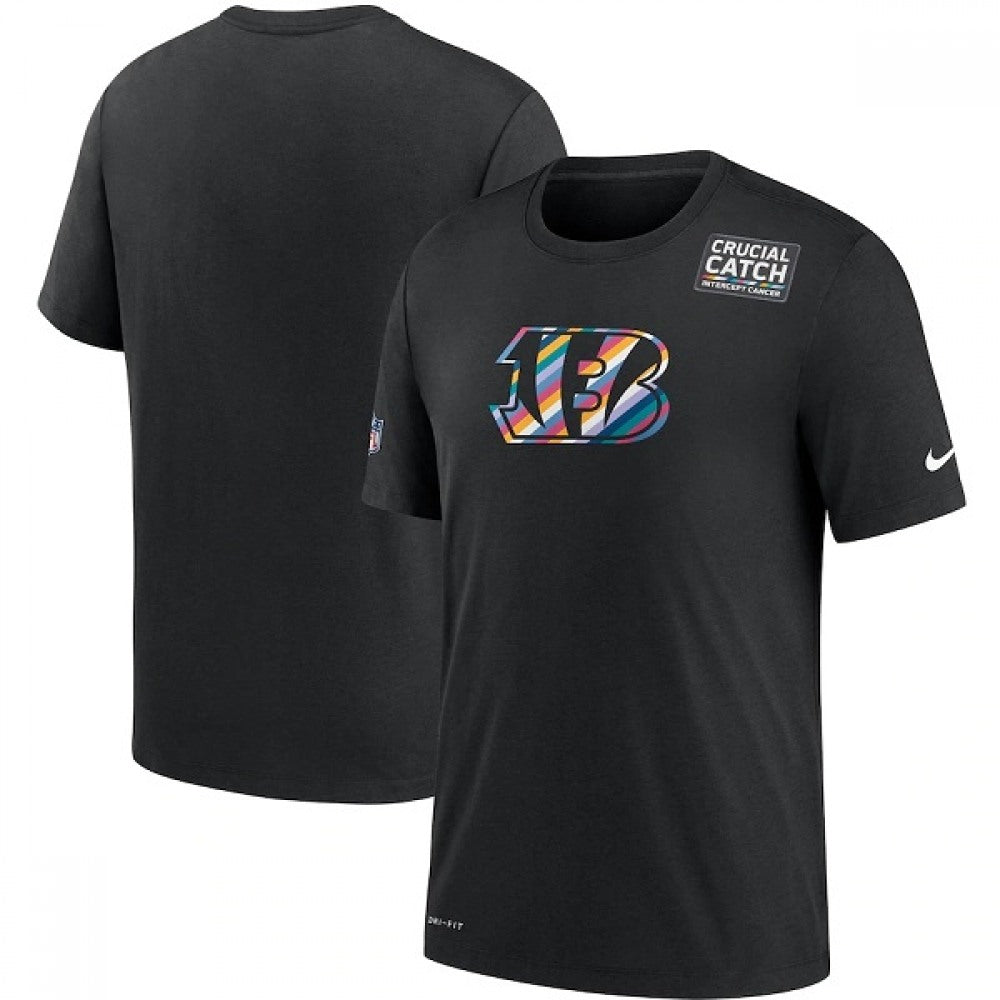 Men's Cincinnati Bengals 2020 Black Sideline Crucial Catch Performance T-Shirt 