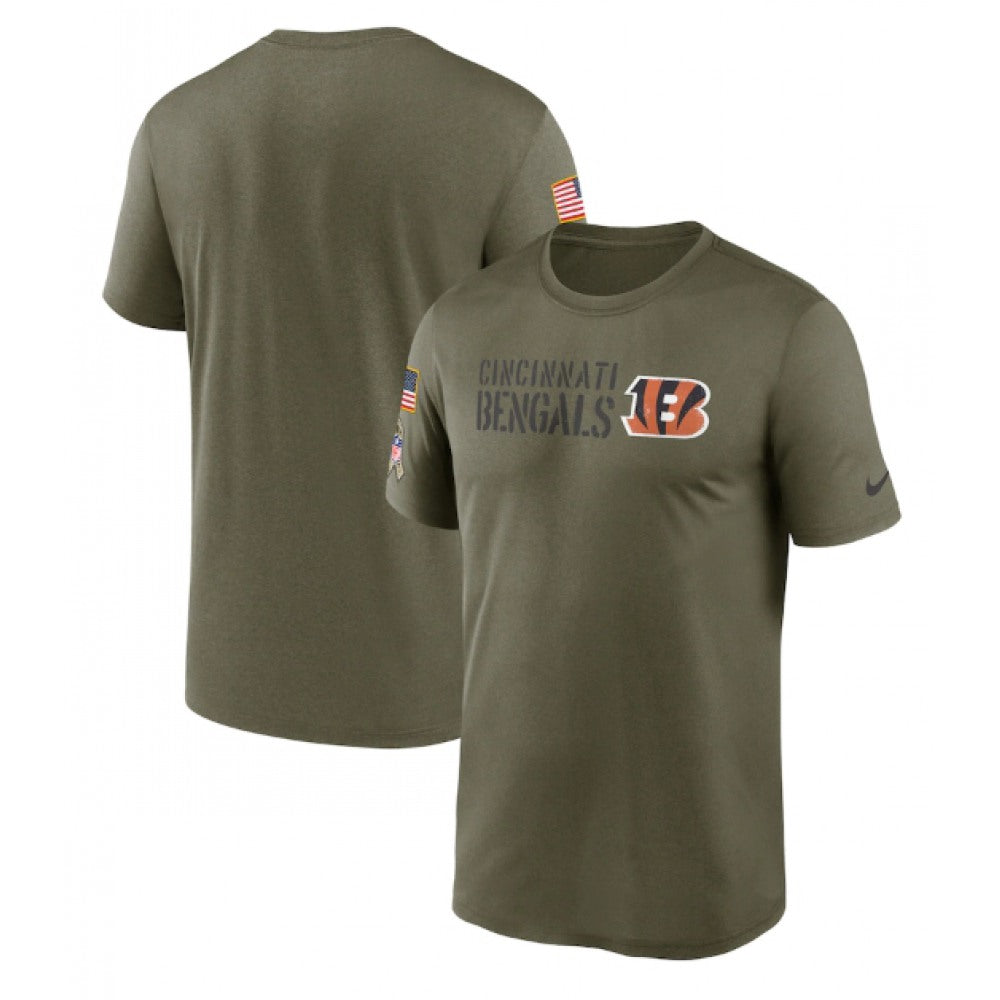 Men's Cincinnati Bengals Olive 2022 Salute to Service Legend Team T-Shirt 