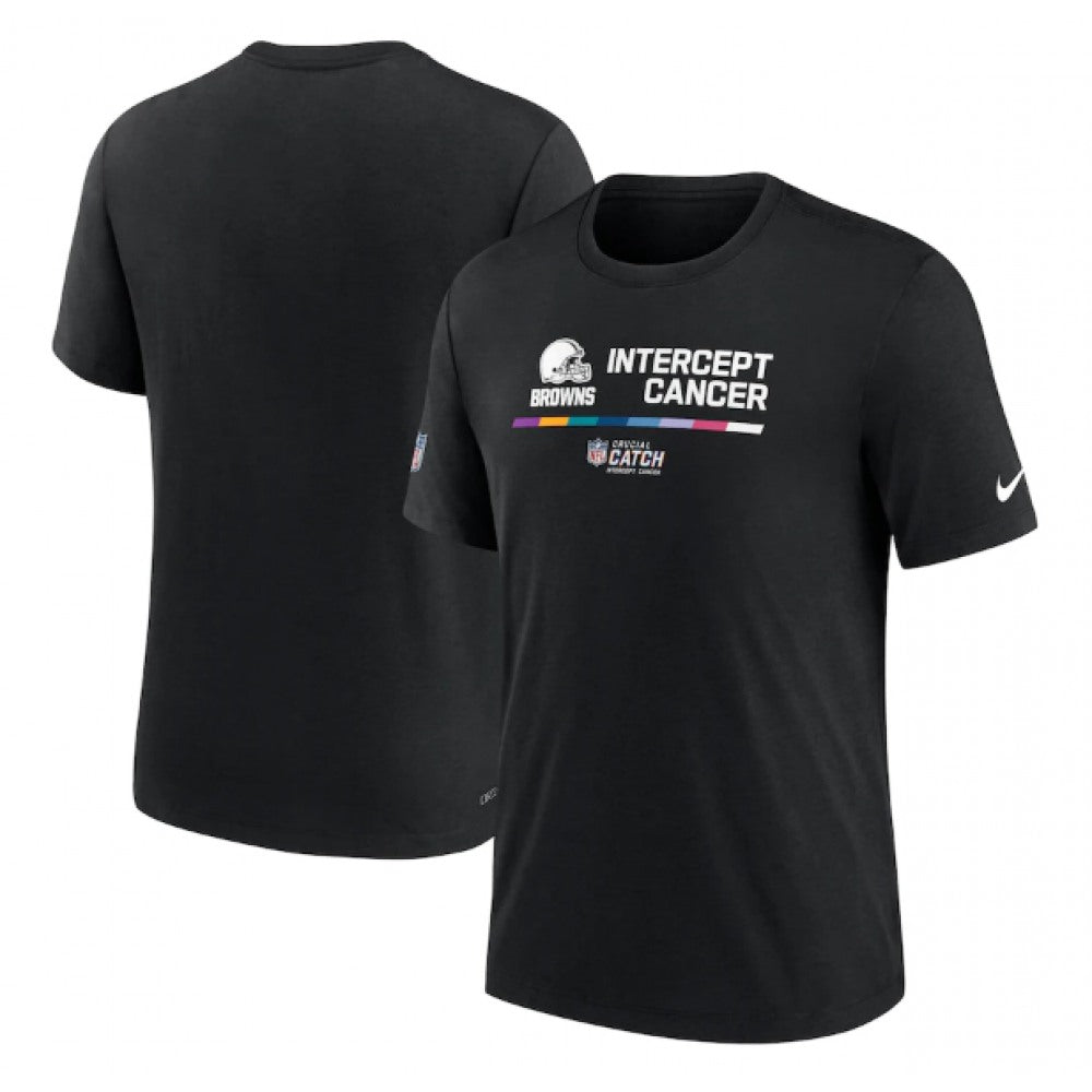 Men's Cleveland Browns 2022 Black Crucial Catch Performance T-Shirt 