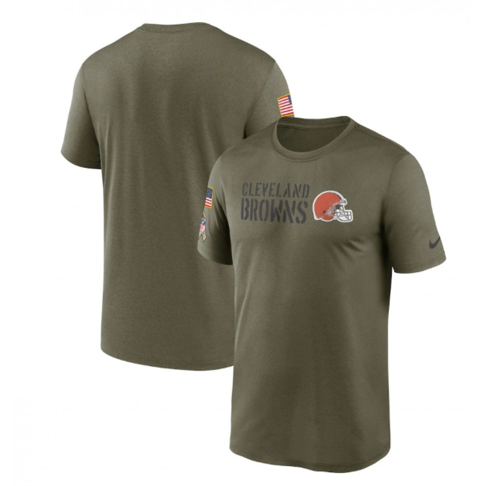 Men's Cleveland Browns Olive 2022 Salute to Service Legend Team T-Shirt 